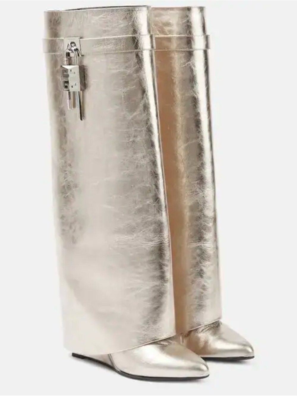 NEW Givenchy metallic Shark lock boots